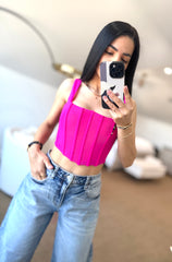 Crop Square Neck Corset Top